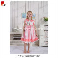 Pink Striped Embroidery flower cute baby dress